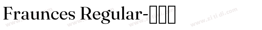 Fraunces Regular字体转换